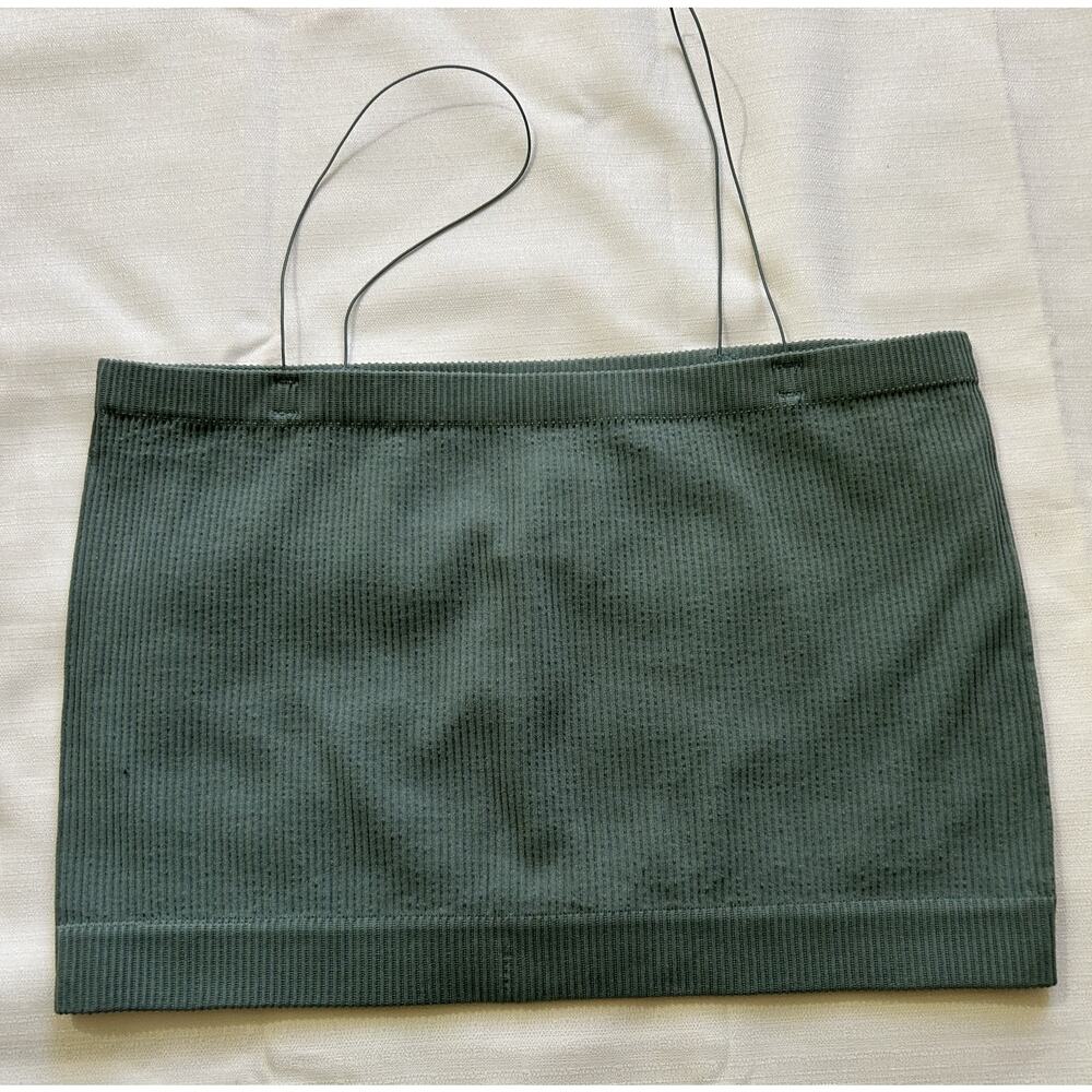 Mono B NWOT Women's Ribbed Bandeau Tube Top Muted Green Size Medium/Large